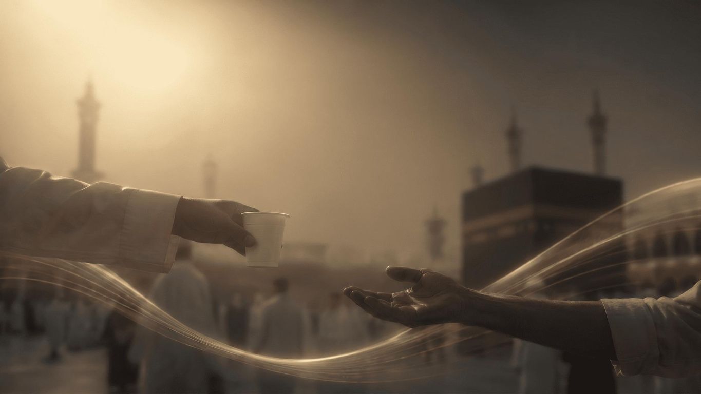 الأوقاف في خدمة ضيوف الرحمن ملصق