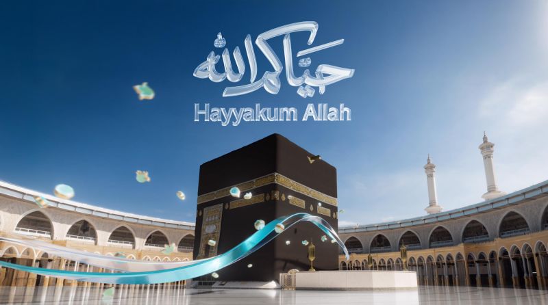 حياكم الله ملصق