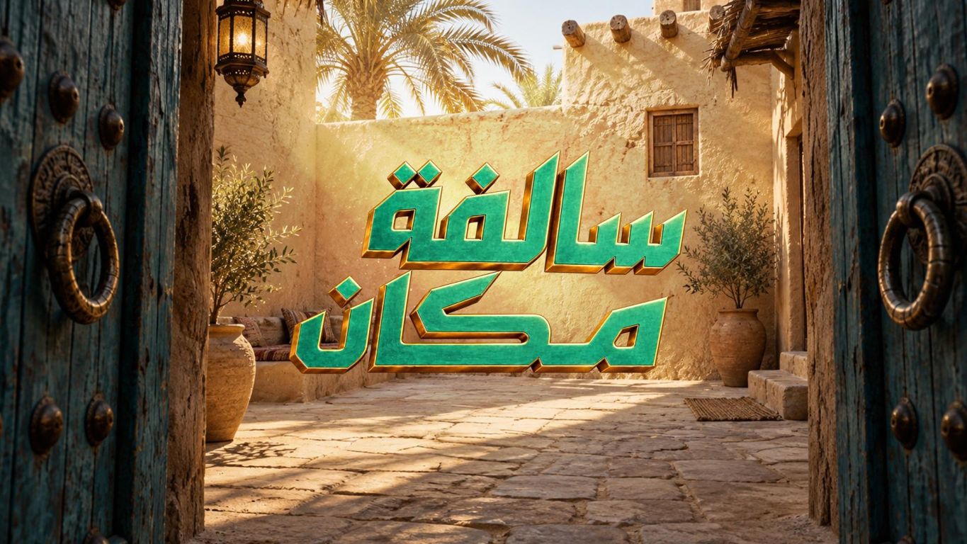سالفة مكان ملصق