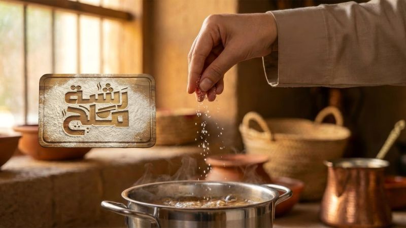 رشة ملح ملصق